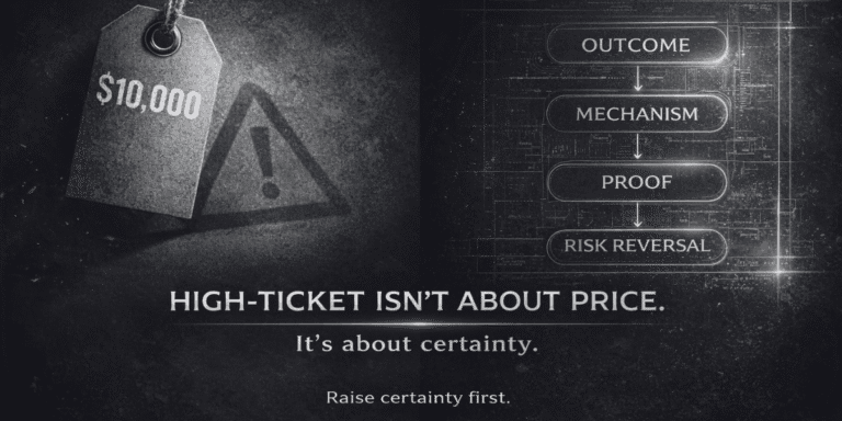 High-Ticket Isn’t About Price, It’s About Certainty