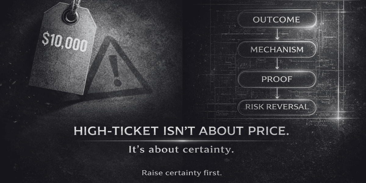 High-Ticket Isn’t About Price, It’s About Certainty